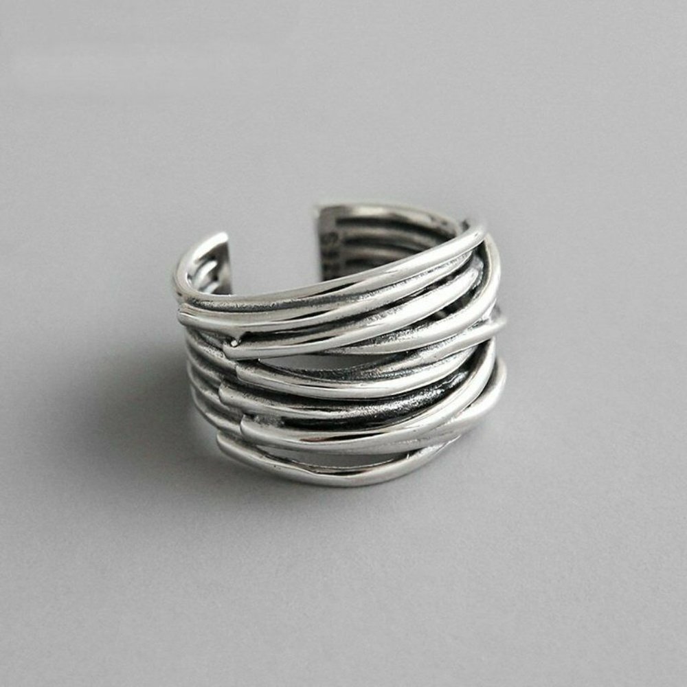 NWOT (2) Two Silver Stack Rings - Picture 3 of 8